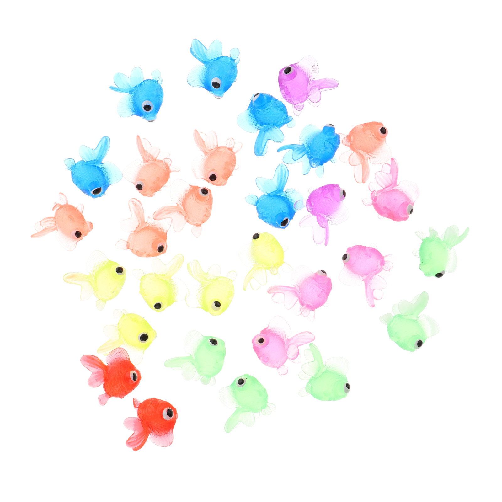 Aquarium Decor - 20 Piezas de Peces Dorados Realistas