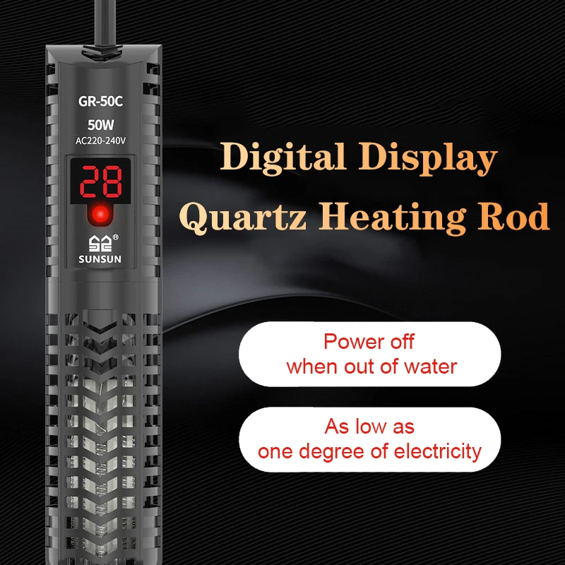Fish Tank Heater - Calentador Sumergible para Acuario, Calentador Digital