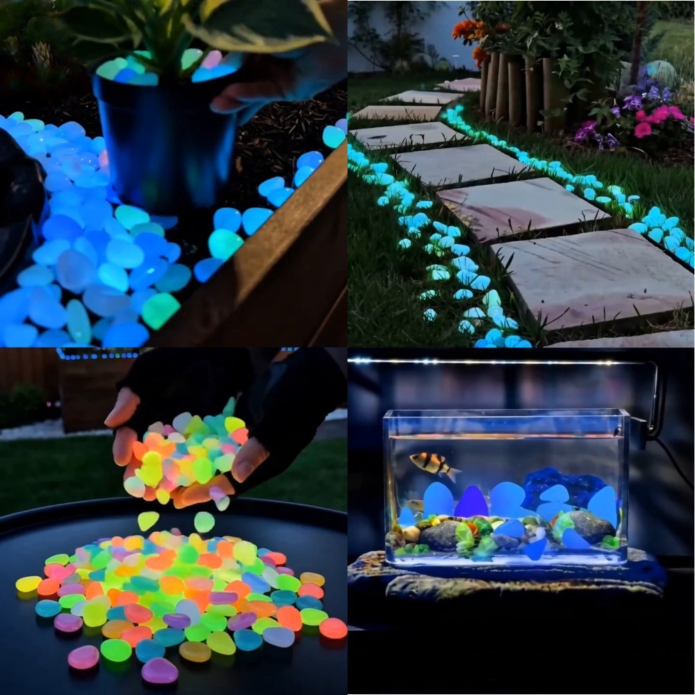 Aquarium Light - Piedras luminosas coloridas que brillan en
