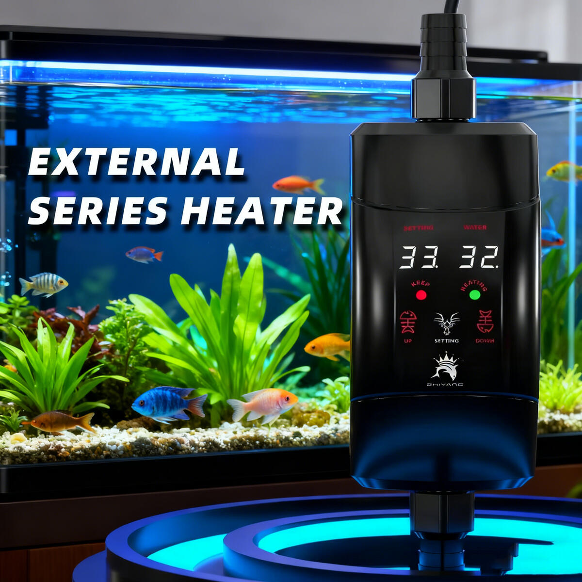 Fish Tank Heater - Varilla calefactora externa de 300W -1200W,