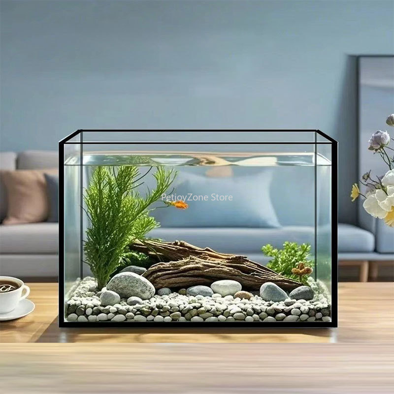 Aquarium Fish Keeping - Acuario Rectangular de Vidrio Ultra Transparente,
