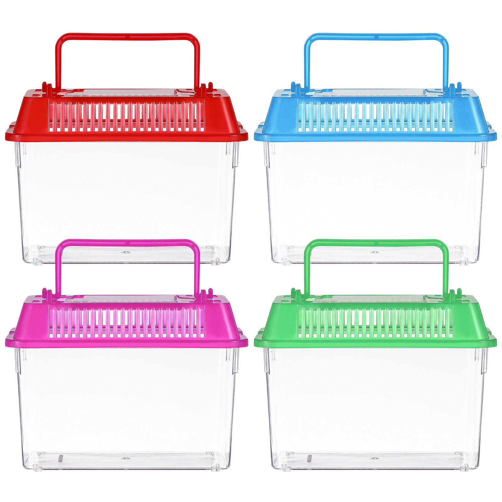 Betta Fish Tank - Mini Pecera Portátil de Plástico para