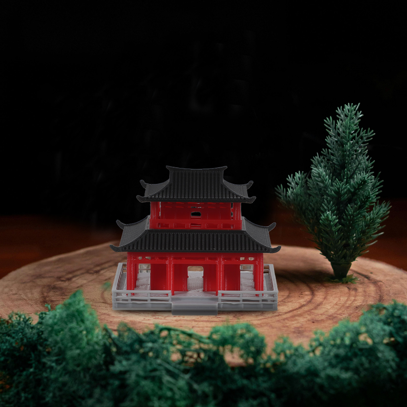 Pabellón chino antiguo negro y - Aquarium Fish Tank reseña y precio
