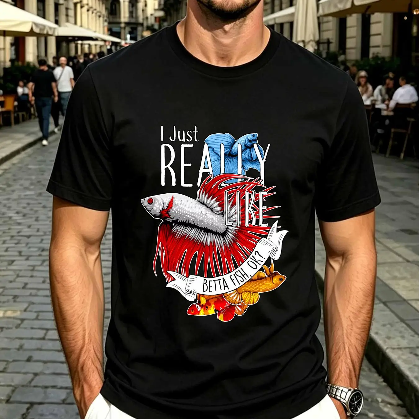 Camiseta lavada con diseño de  - Aquarium Fish Keeping reseña y precio
