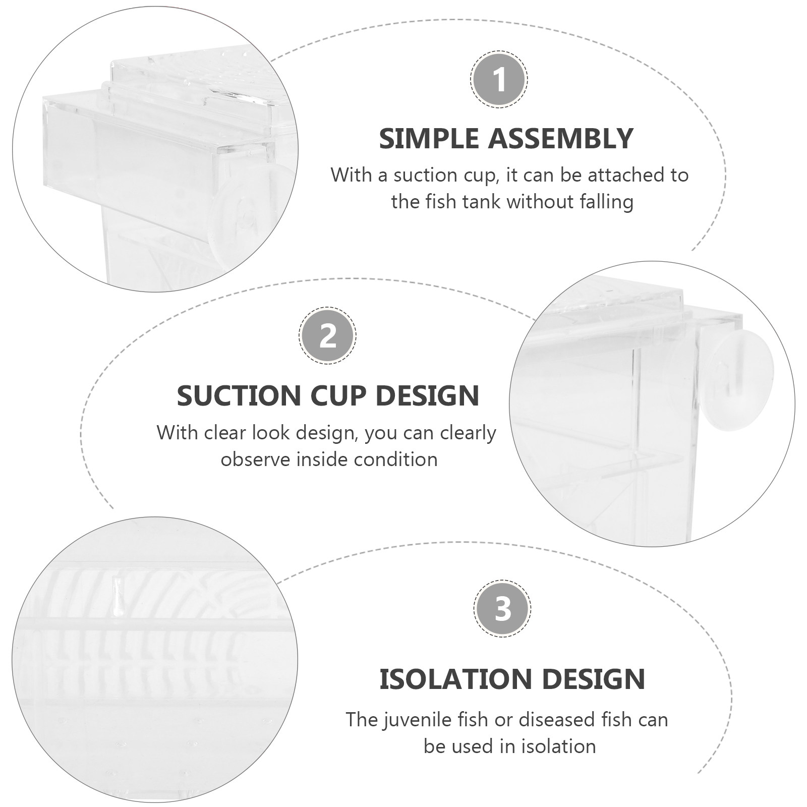 1 unidad: caja de aislamiento  - Aquarium Fish Tank reseña y precio