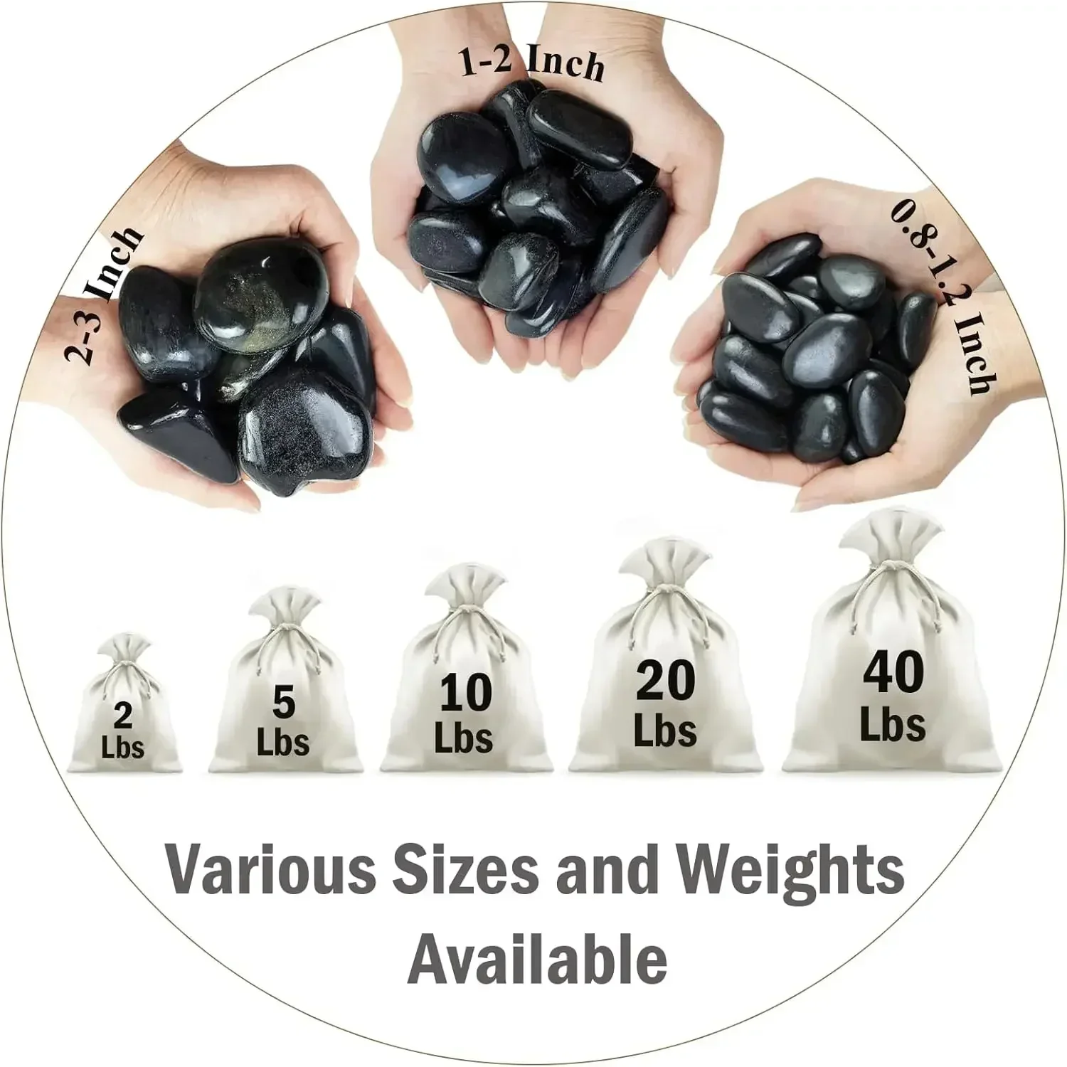 40 libras de rocas negras de r - Aquarium Plants reseña y precio