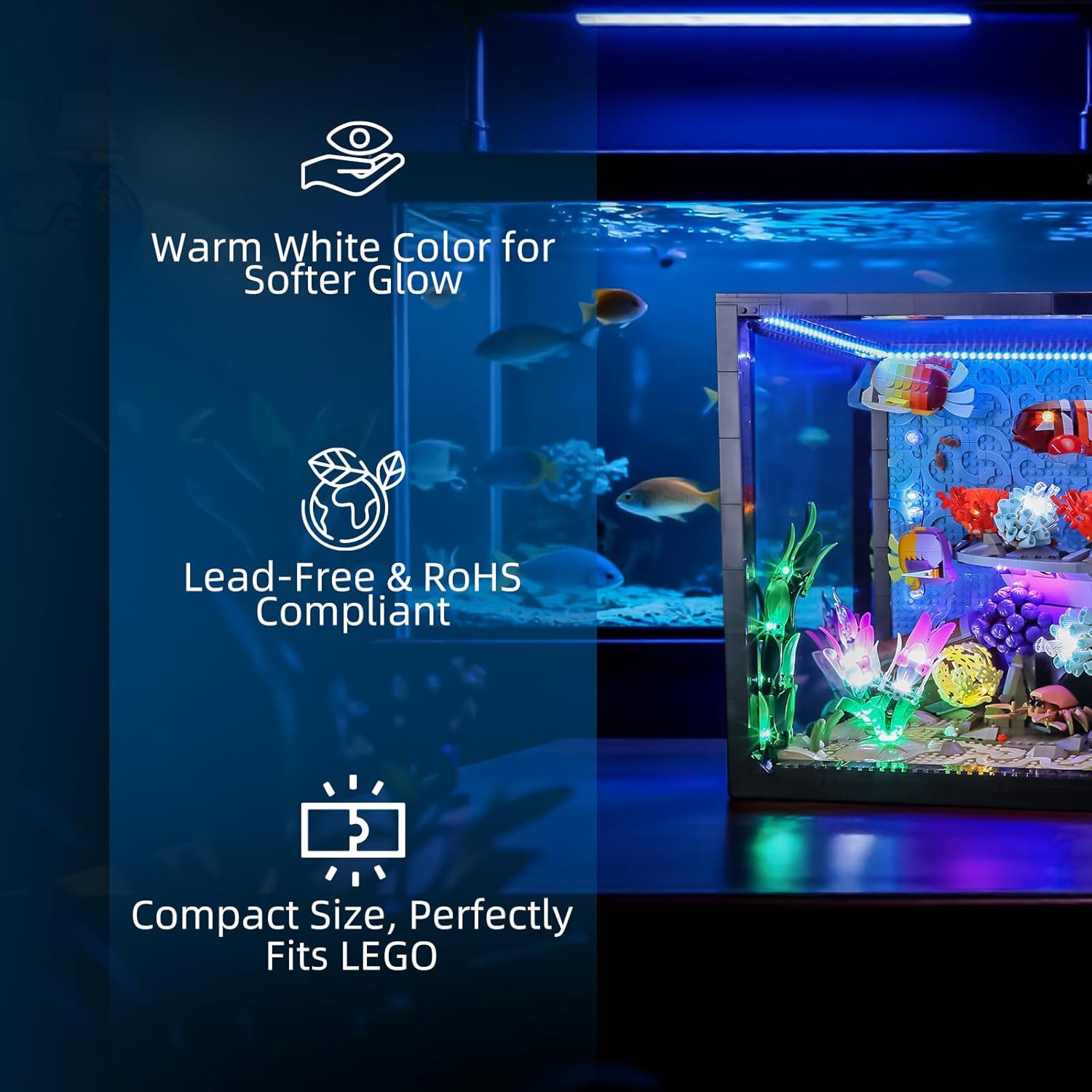 Luz LED Hprosper para lego 103 - Aquarium Light reseña y precio