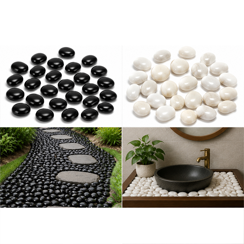 Piedras de río pulidas blancas - Fish Aquarium Home reseña y precio