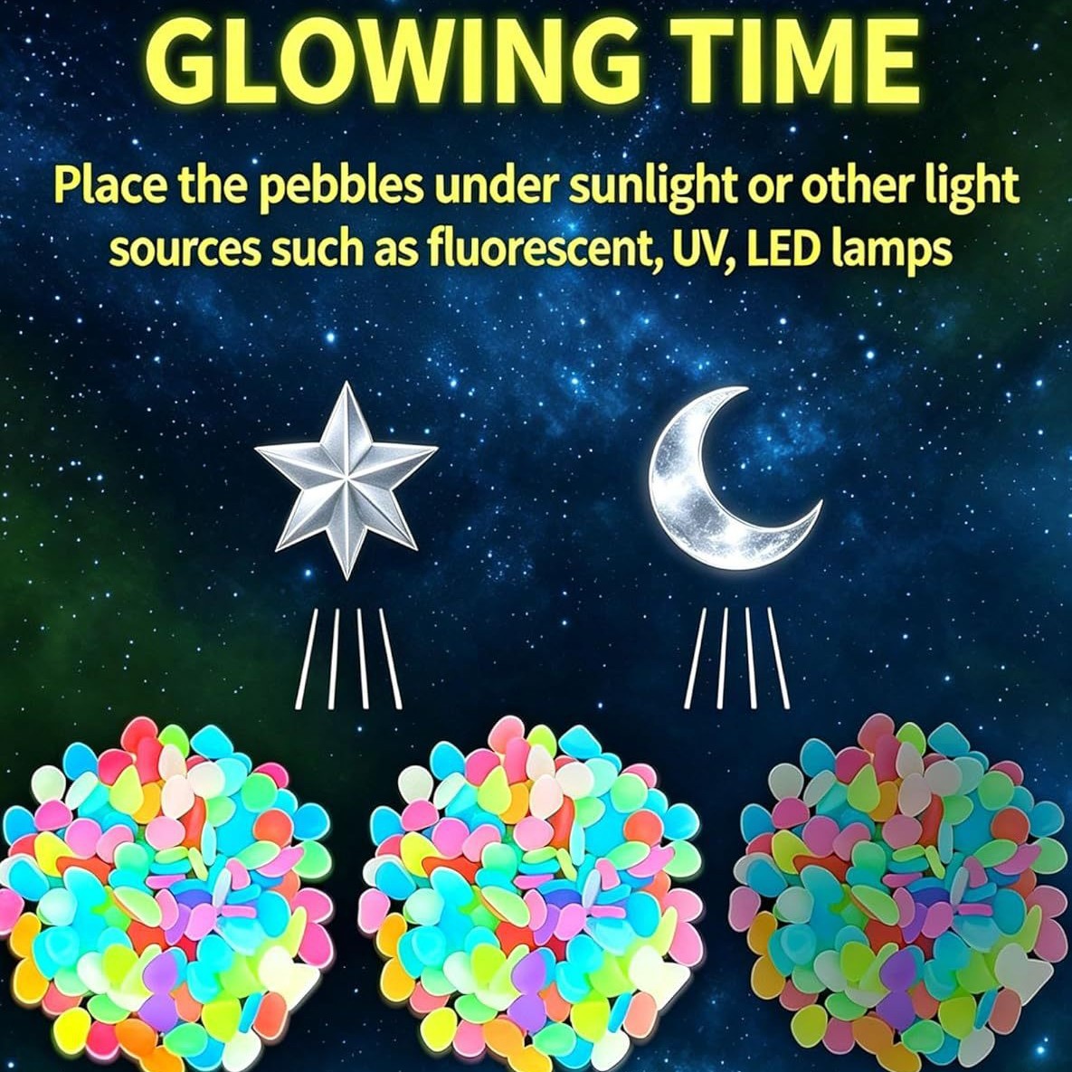 Piedras luminosas coloridas qu - Aquarium Light reseña y precio