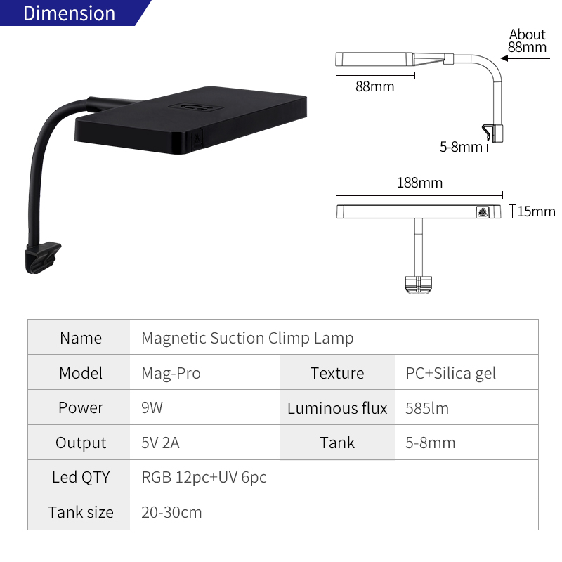 Luz Inteligente Mag-Pro LED RG - Xiaomi Aquarium Fish Tank reseña y precio