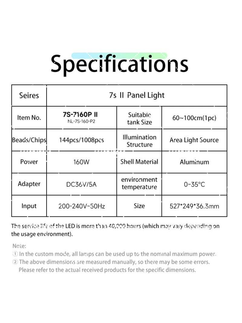 Luz LED para Acuario de 160W R - Aquarium Light reseña y precio
